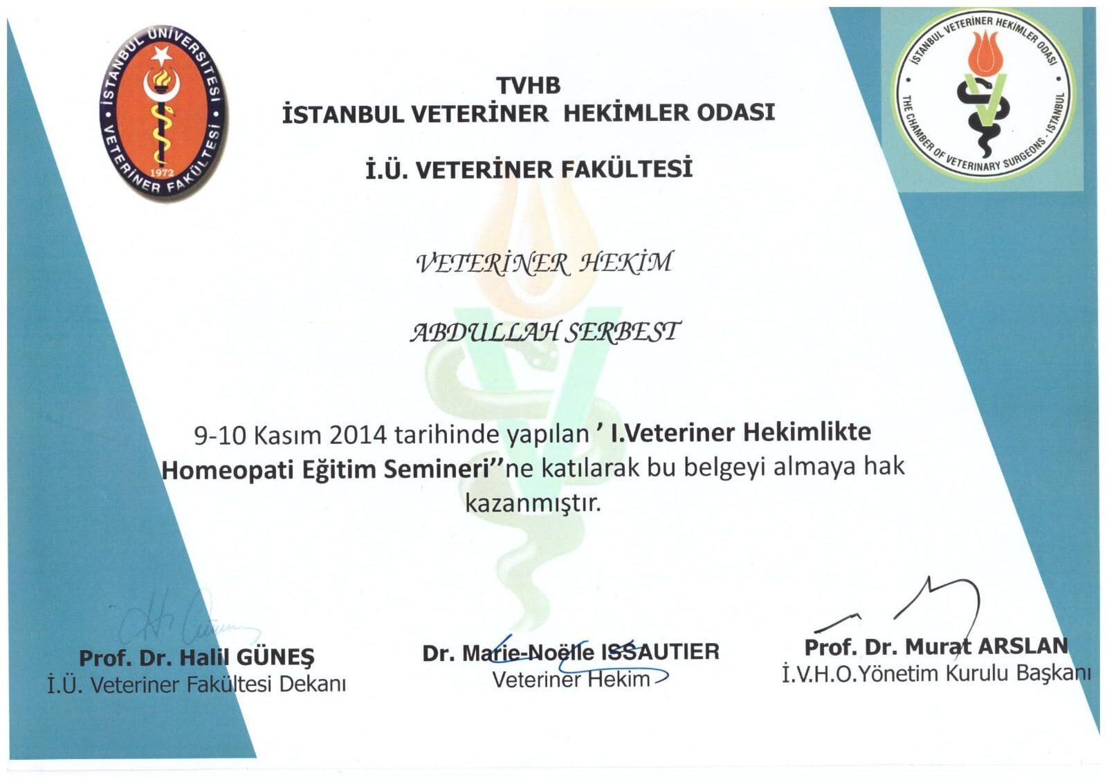 Homeopati Eğitimi sertifikası
