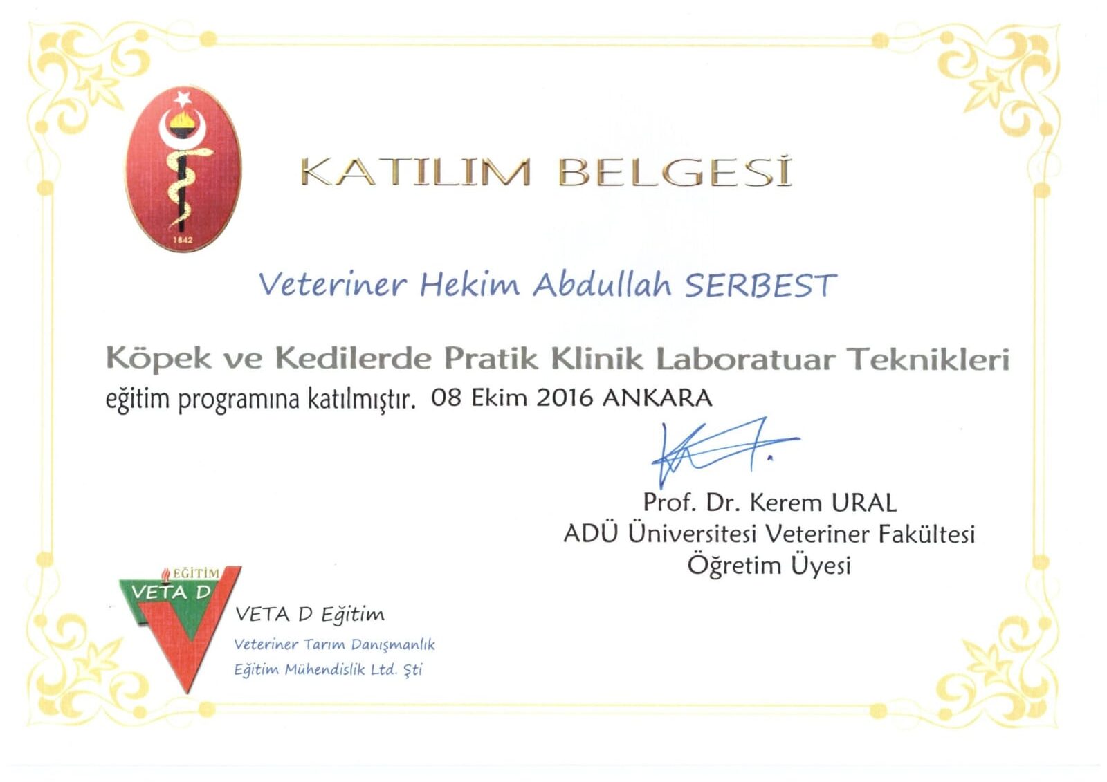 Klinik Laboratuvar sertifikası